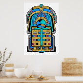 Scarabesque - Art Deco Art Nouveau Geometrisch Poster (Keuken)