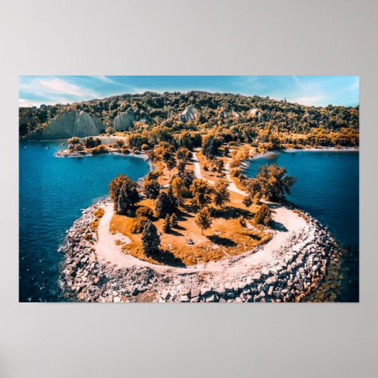 Scarborough Bluffs Canada gestileerd Poster (Voorkant)