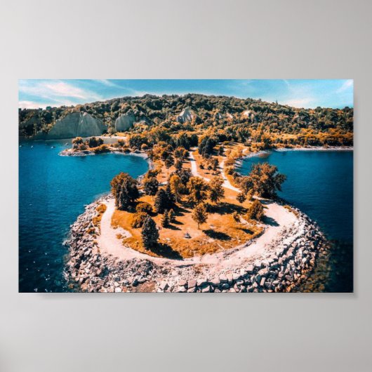 Scarborough Bluffs Canada gestiliseerd Poster (Voorkant)
