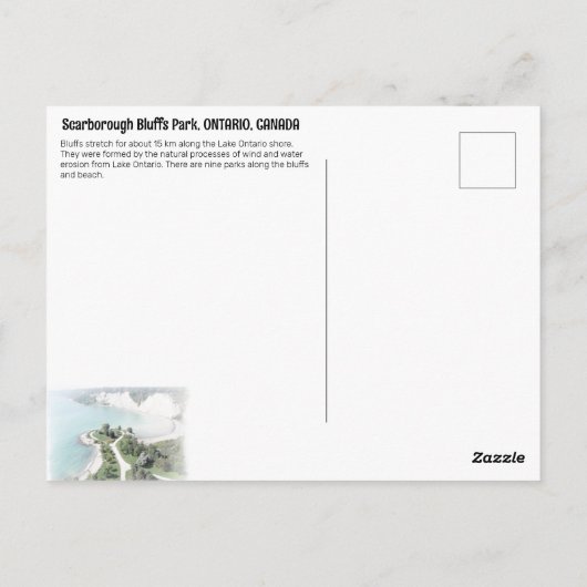 Scarborough Bluffs Park Briefkaart (Achterkant)