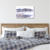 Scarborough: De North Bay Pier Canvas Afdruk (Insitu (Slaapkamer))