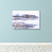 Scarborough: De North Bay Pier Canvas Afdruk (Insitu (Houten vloer))