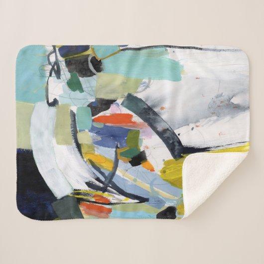 Scarborough Fair - Abstract Sherpa Deken (Voorkant (horizontaal))