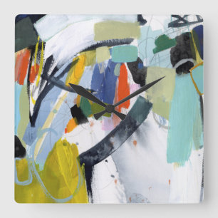 Scarborough Fair - Abstract Vierkante Klok