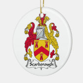 Scarborough Family Crest Keramisch Ornament (Links)
