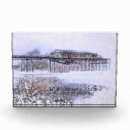 Scarborough North Bay Pier - Vintage Watercolour Fotoblokken