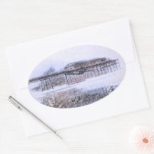 Scarborough North Bay Pier - Vintage Watercolour