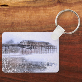 Scarborough North Bay Pier - Vintage Watercolour Sleutelhanger
