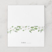 Scarborough Sage Bruiloft Zitplaatsen Kaarten Plaatskaartje (Buitenkant ongevouwen)