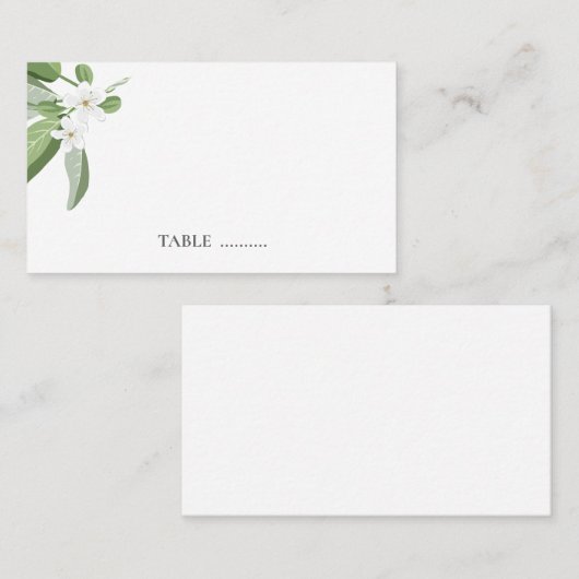 Scarborough Sage Bruiloft Zitplaatsen Kaarten Plaatskaartje (Voorkant / Achterkant)