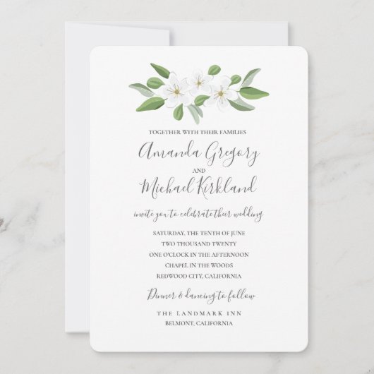 Scarborough Sage Monogram Bruiloft Suite Kaart (Voorkant)