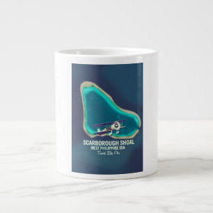 Scarborough Shoal West Filipijnse Zee Kaart Grote Koffiekop