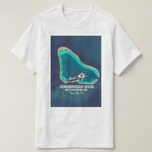 Scarborough Shoal West Philippine Zee Map T-shirt (Design voorkant)