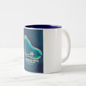 Scarborough Shoal West Philippine Zee Map Tweekleurige Koffiemok (Voorkant rechts)