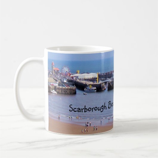 Scarborough strand, mok Engeland panorama (Links)