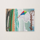 Scarborough strand reisposter legpuzzel (Horizontaal)