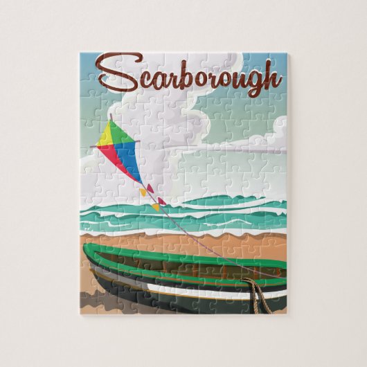 Scarborough strand reisposter legpuzzel (Verticaal)