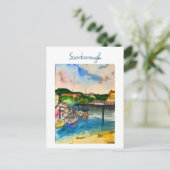 Scarborough Watercolor Briefkaart (Staand voorkant)