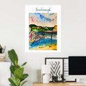 Scarborough Watercolor Poster (Thuiskantoor)