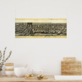 Scarce 1880 Brooklyn NY Panorama Poster (Keuken)
