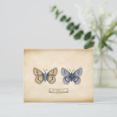 Scarce Large Blue Butterfly Specimen Briefkaart (Staand voorkant)