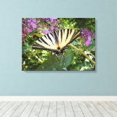 Scarce Swallowtail Butterfly Canvas afdrukken (Insitu (Houten vloer))