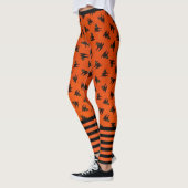 Scardy Cat Black Oranje Halloween Beste kwaliteit Leggings (Links)
