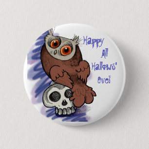 Scardy Owl~knoppen Ronde Button 5,7 Cm