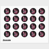 Scare away Borstkanker bewustzijn Pink Ghost Hall Ronde Sticker (Vel)