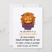 Scare Fest Halloween Party Invitation – Spooky Pum Kaart (Voorkant)