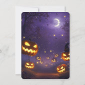 Scare Fest Halloween Party Invitation – Spooky Pum Kaart (Achterkant)