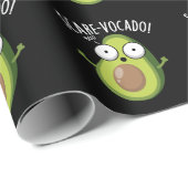 Scare-vocaco Funny Avocado Pun Dark BG Cadeaupapier (Rol Hoek)