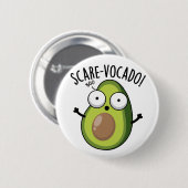 Scare-vocaco Funny Avocado Pun Ronde Button 5,7 Cm (Voorkant /achterkant)