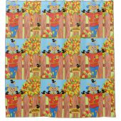 scarecrème fence scène i douchegordijn (Voorkant)