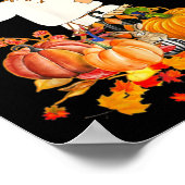 Scarecrow Autumn Hallo Herfst Pumpkin Thanksgiving Poster (Hoek)