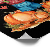 Scarecrow Autumn Hallo Herfst Pumpkin Thanksgiving Poster (Hoek)