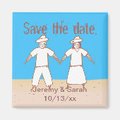 Scarecrow Couple Save the Date Wedding Magnets Magneet (Voorkant)