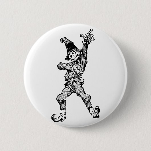 Scarecrow Dansend Disco Style Ronde Button 5,7 Cm (Voorkant)