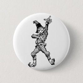 Scarecrow Dansend Disco Style Ronde Button 5,7 Cm