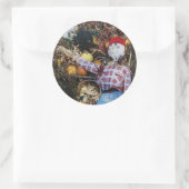 Scarecrow-decoratie Ronde Sticker (Tas)