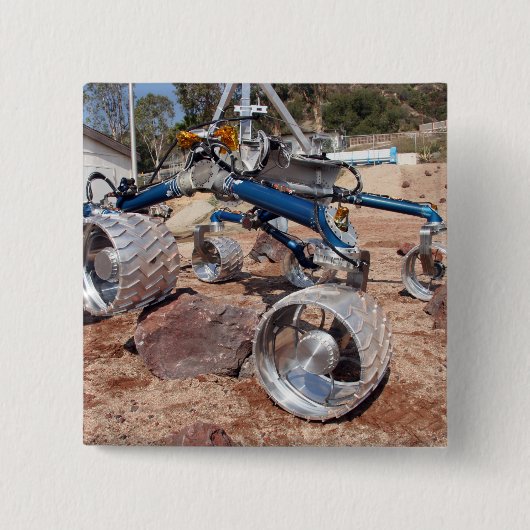 Scarecrow, een mobiliteitstestmodel vierkante button 5,1 cm (Voorkant)