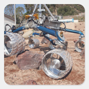 Scarecrow, een mobiliteitstestmodel vierkante sticker