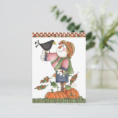Scarecrow en kraai briefkaart (Staand voorkant)
