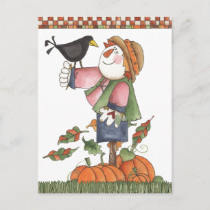 Scarecrow en kraai briefkaart
