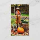 Scarecrow en pompoen - Platinum Finish Visitekaartje (Achterkant)