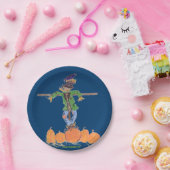 Scarecrow en pompoenen papieren bordje (Feest)