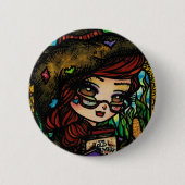 Scarecrow Fairytale Girl Fairy Fantasy Ronde Button 5,7 Cm (Voorkant)