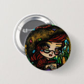 Scarecrow Fairytale Girl Fairy Fantasy Ronde Button 5,7 Cm (Voorkant /achterkant)