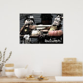 Scarecrow Friends Autumn Afbeelding Poster (Keuken)