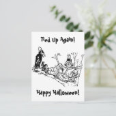 Scarecrow gebonden in de boom briefkaart (Staand voorkant)